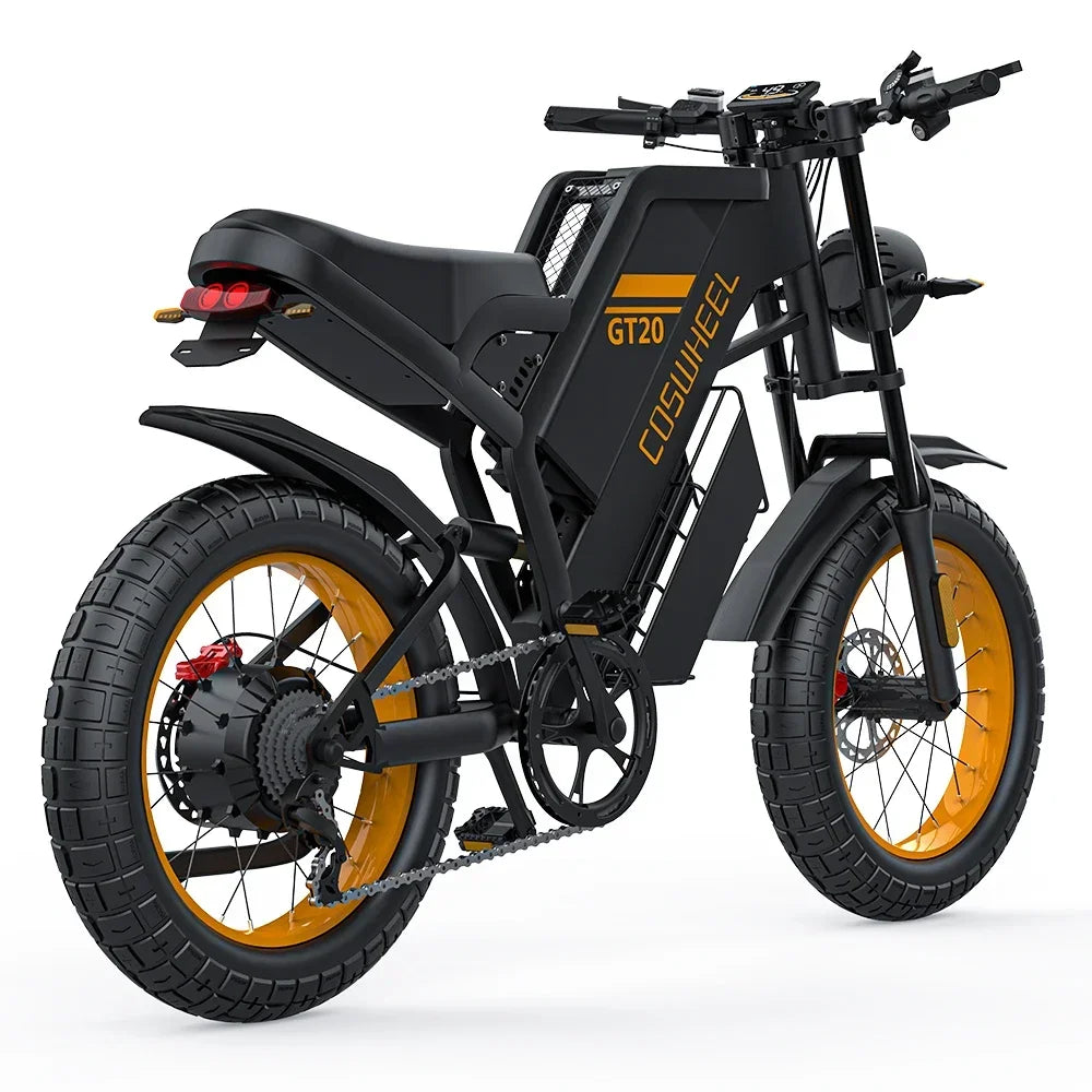 COSWHEEL GT20 For Adult Dual suspension E-Mountain bike 48V 25Ah Battery Double Oil Disc Brakes 20" Fat Tire Off-Road E-bike