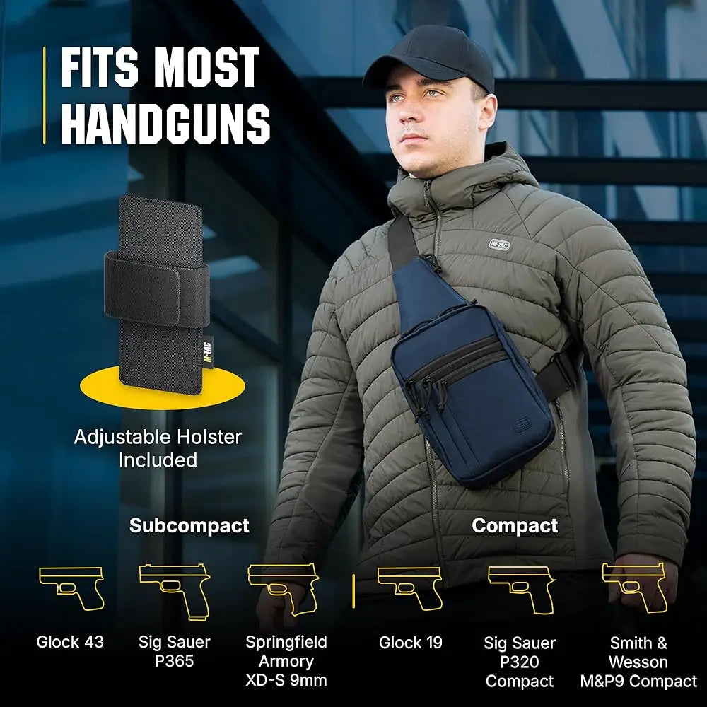 CCW Sling Bag for Men & Women - EDC Shoulder Bag Tactical - Crossbody Concealed Carry Bag - Mens Chest Pack