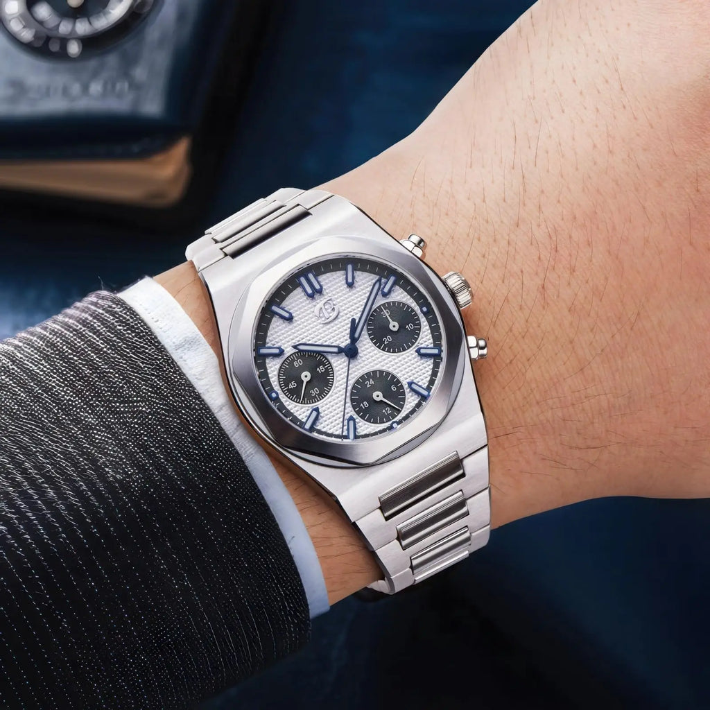 BETTIMER B8002 Men's Mechanical Chronograph Watch ST1903 Movement 38.5mm 316L Stainless Steel Sapphire Luminous Watches for Men