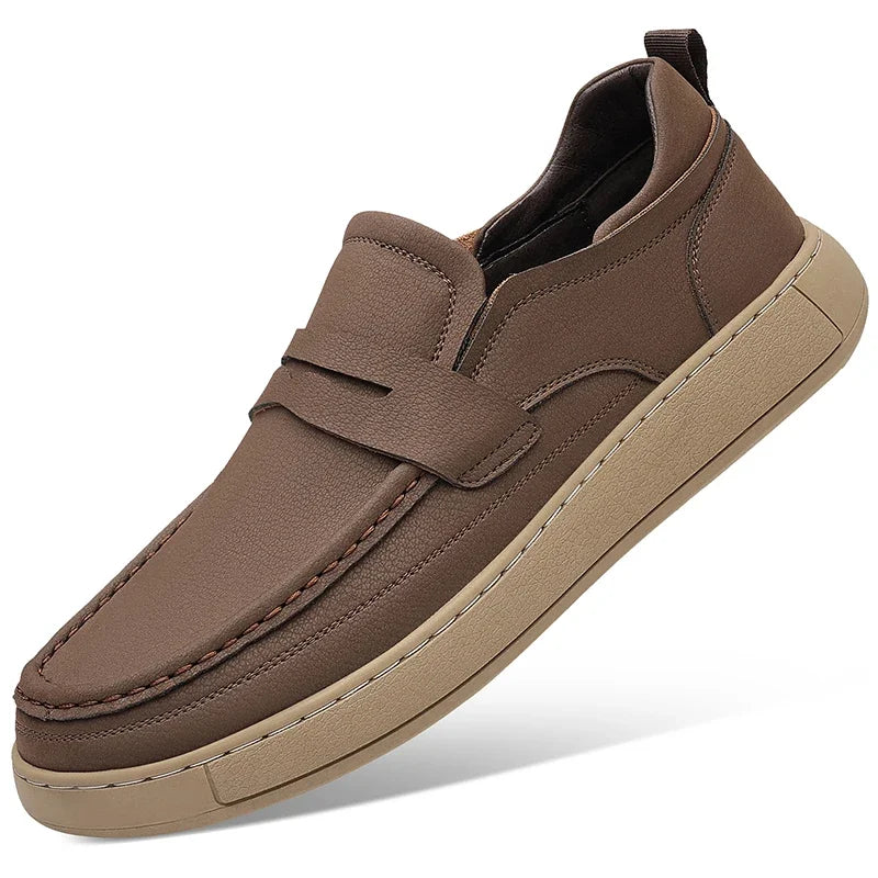 Men's Classic Leather Shoes New Arrival: Elegant Leather Moccasins, Summer Handmade Slip-Ons & Casual Skate Sneakers