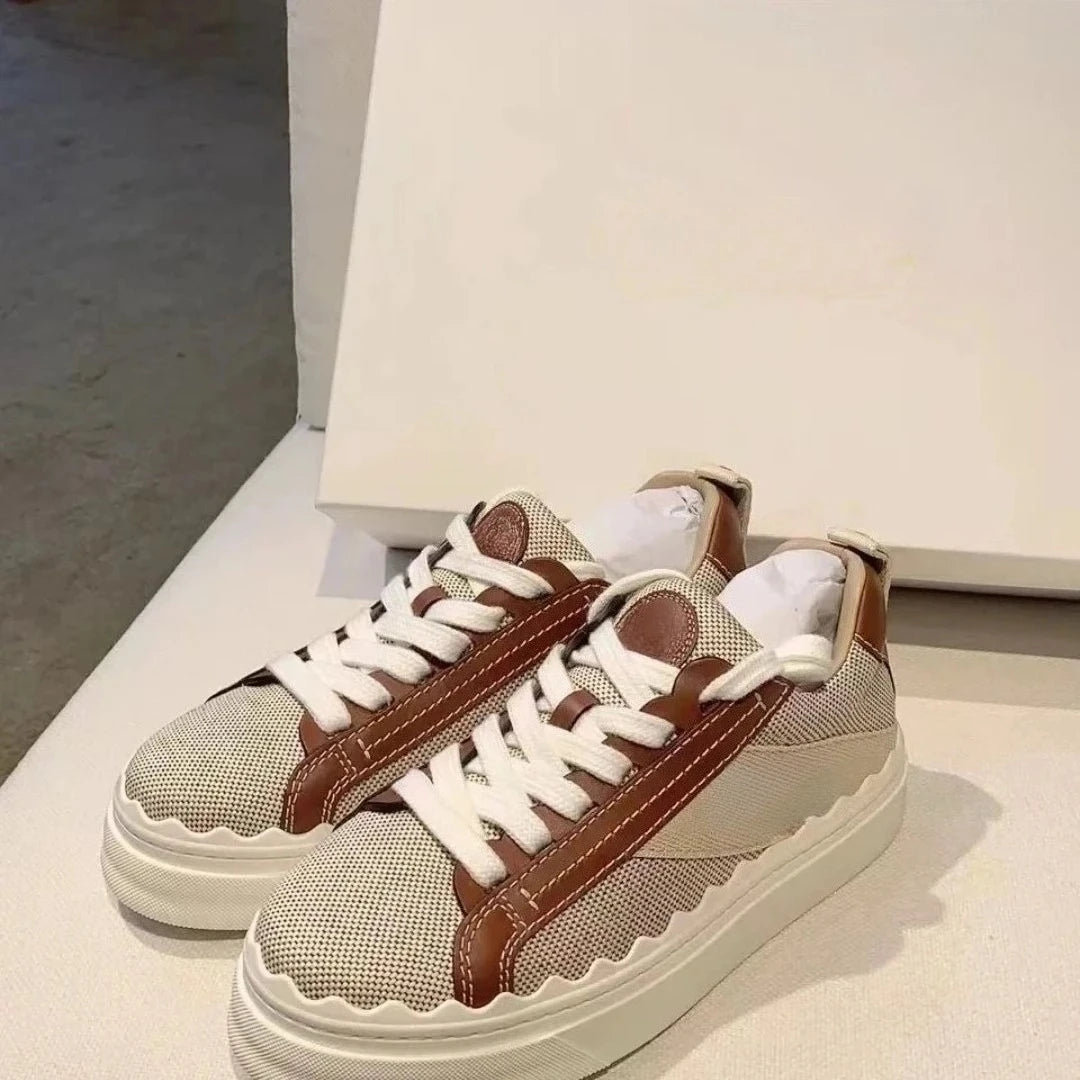 2026 Platform Casual Board Shoes Increase in Height  New 2026 Trend Little White Shoes Fashion Versatile Outer Board Shoes Women