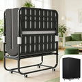 75 x 38 Adult Rollaway Bed with 5 Memory Foam, 500 lbs Capacity, Folding with Locking Wheels