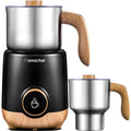 8-in-1 IH Induction Heating Milk Frother with 2 Cups 21oz 13.5oz Automatic Cold Foam Heated Milk Maker for Latte Cappuccino Hot