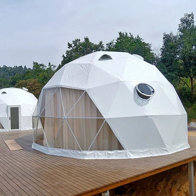 Luxury Pvc Geodesic Dome Hotel Glamping Tent House Desert Round Dome Tent Coody Starry Sky Dome Tent for Camping