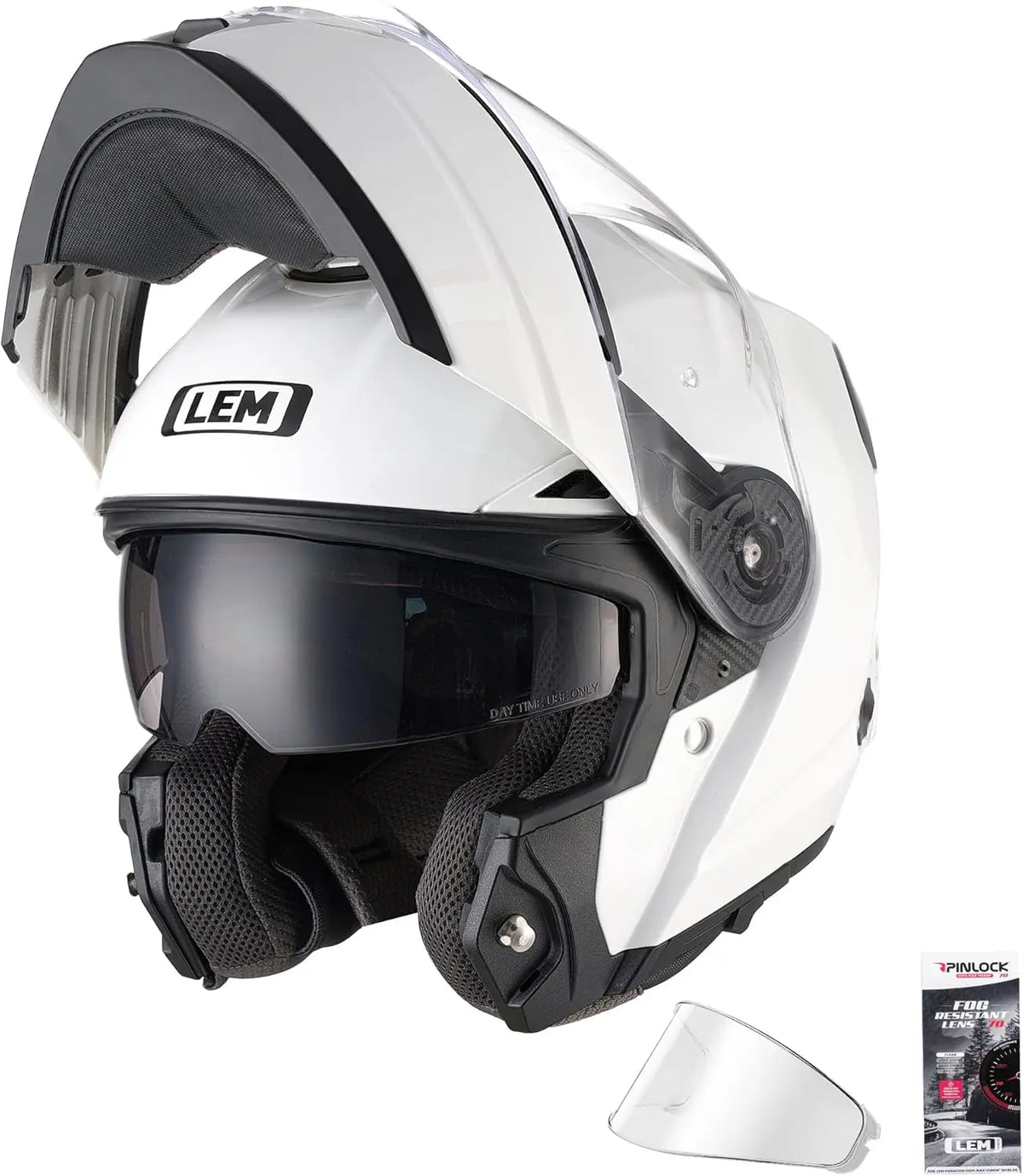 Modular Motorcycle Helmets Fiberglass Full Face Motorcycle Helmet Flip Up for Touring DOT Certified Release Sun Visor Removable