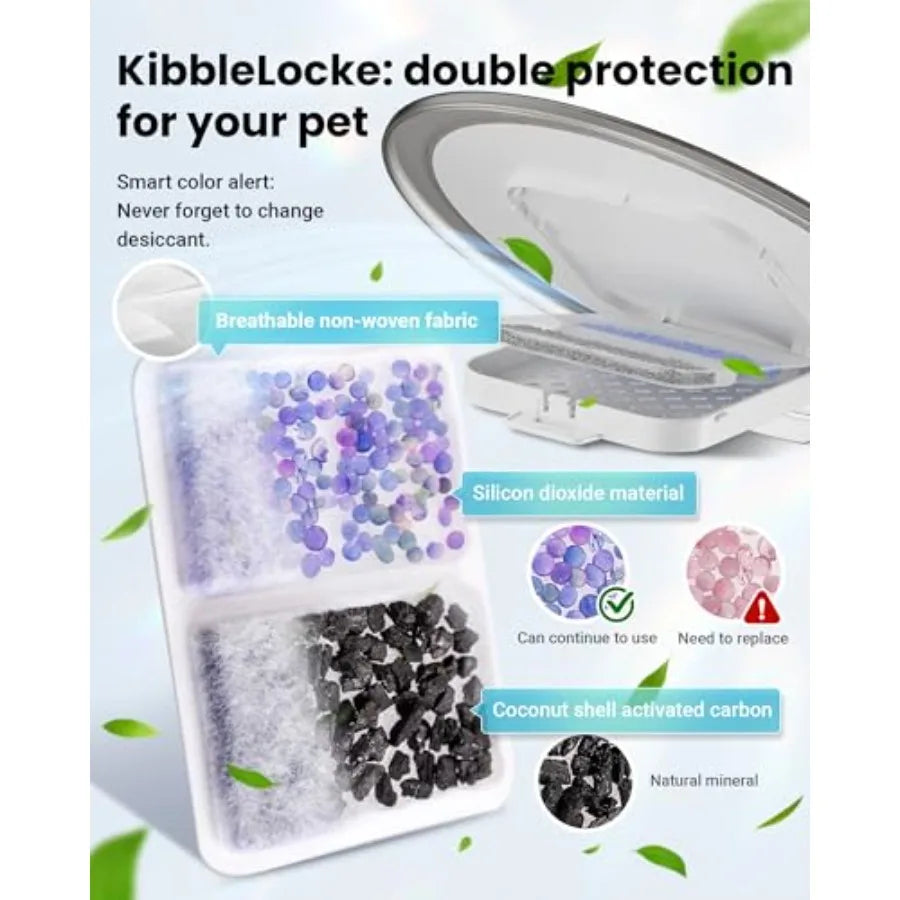 Automatic Cat Feeder for 3 Cats 6L/25 Cups Smart WiFi Pet Feeder with Strong Anti-Jam System and Dual-Effect Desiccant 10S Voic