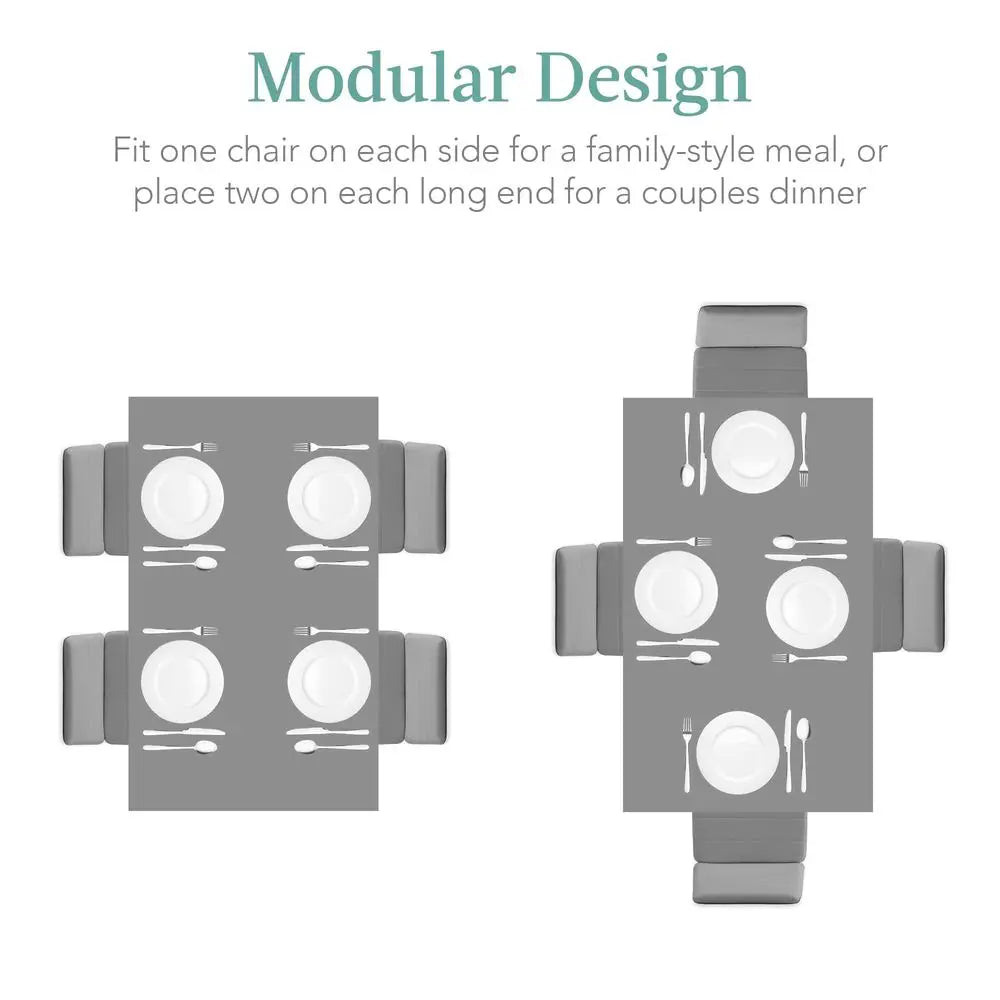Glass Dining Set, Modern Kitchen Table Furniture for Dining Room, Dinette, Compact SpaceSaving w Glass Tabletop, 4 Uphols