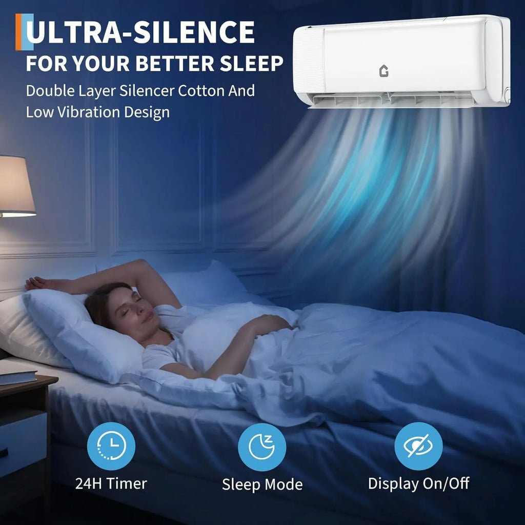 12000 BTU Wifi Mini Split Air Conditioner with Heater 230V Energy Ductless Wall-Mounted AC Unit with Remote/Installation Kit