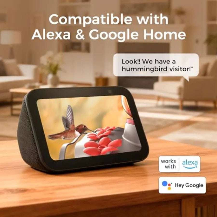 Smart Hummingbird Feeder with Solar-Powered Camera 2K AI Identification Water Detection Leakproof Design with Ant Moat Compatib