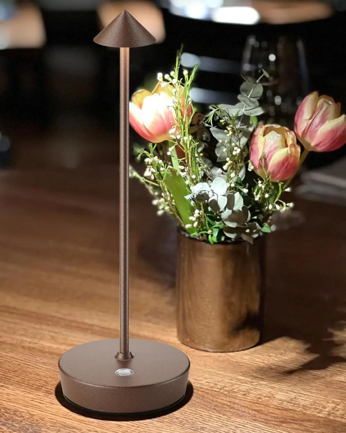 Rechargeable Cordless LED Table Lamp, Waterproof Touch Dimmable with 6000mAh Battery for Indoor Outdoor Use