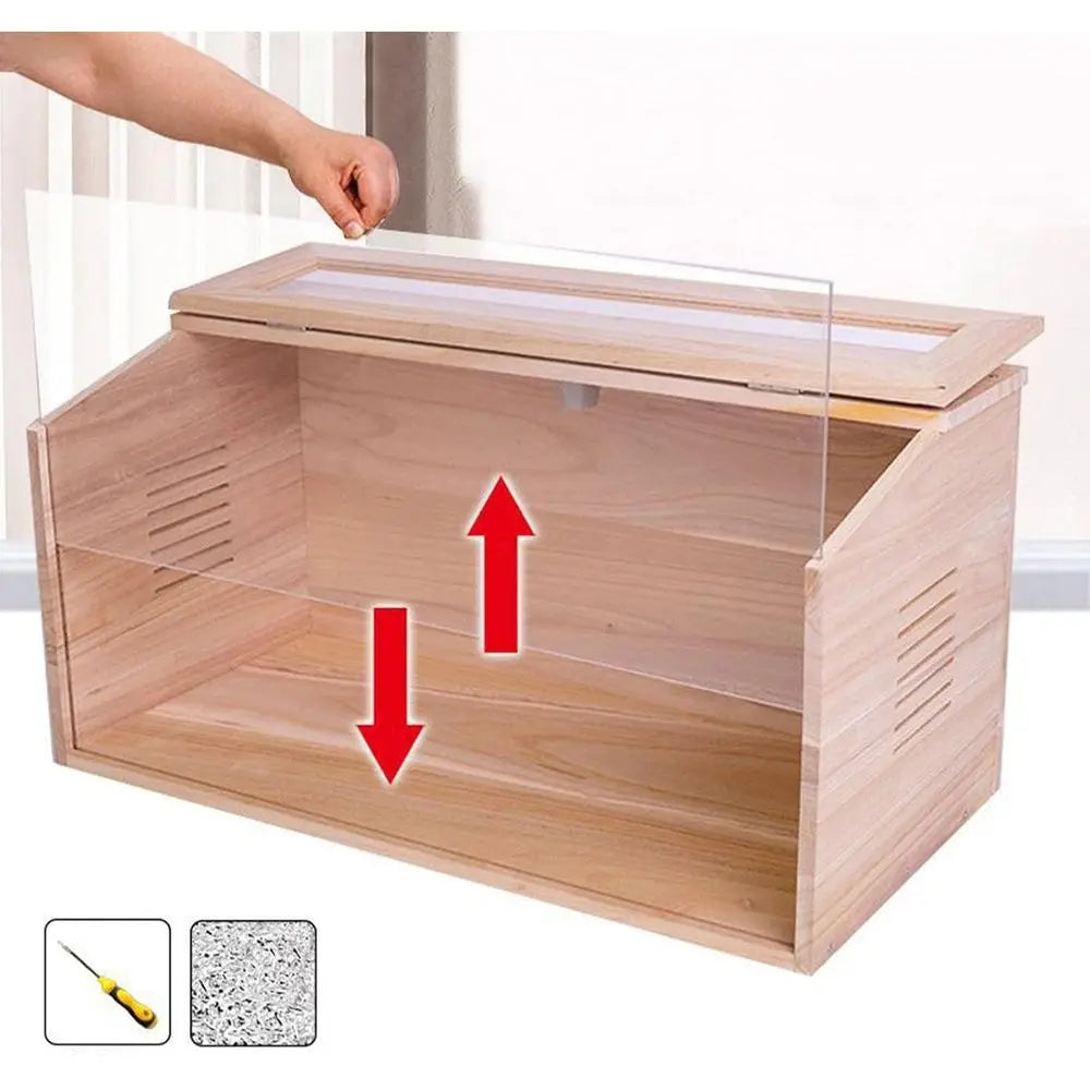 Chick Brooder Box Quail Nest Cage Supplies Small Chicken Coop Quail Coop, 60x40x40CM
