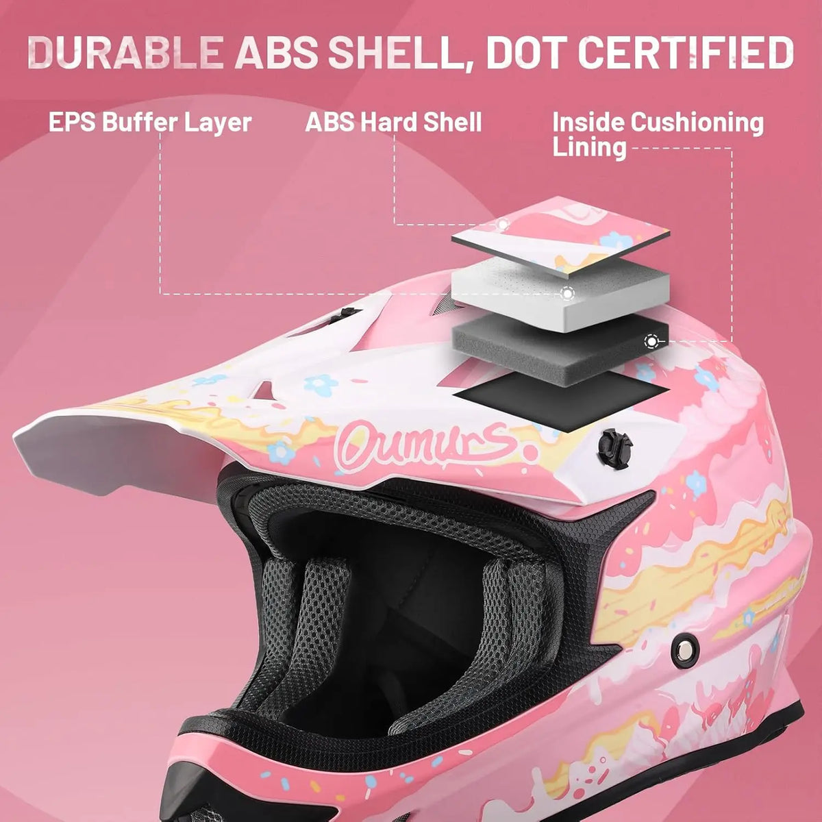 Adult ATV Dirt Bike Helmet with Goggles Gloves Mask Adjustable Sun Visor Motorcycle Adults Helmet Off-Road Motocross Downhill Mo