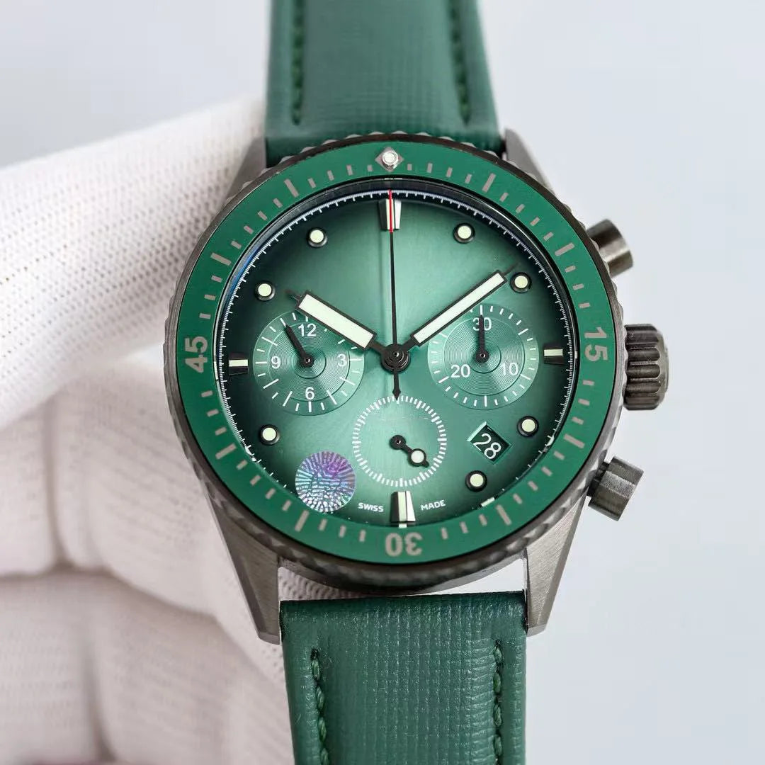 Stainless Steel Case Leather Strap Sapphire Crystal Dial Automatic Mechanical Fashion Business Luxury Charm Watch