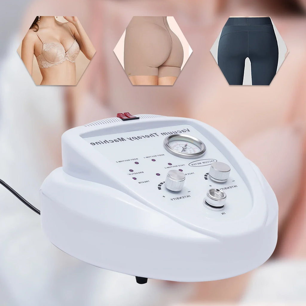 6 Mode Adjustable Suction Vacuum Machine with 24 Cups & 3 Grease Massage Heads,Professional Acupoint Cupping Body Shaping Device