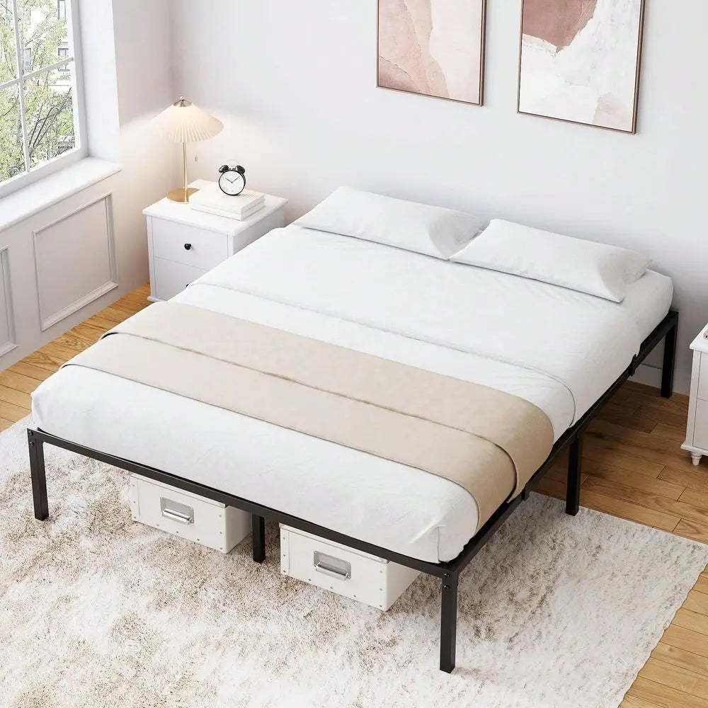 14 Inch Twin Size Bed Frames Heavy Duty Metal Platform Bed Frame Twin Size For Bedroom,No Box Spring Needed,Easy Assembly,Noise
