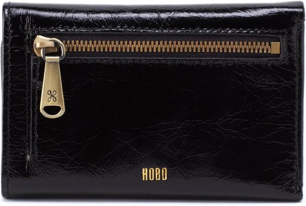 Women's Trifold Leather Wallet with Snap Closure, Compact and Stylish for Daily Use