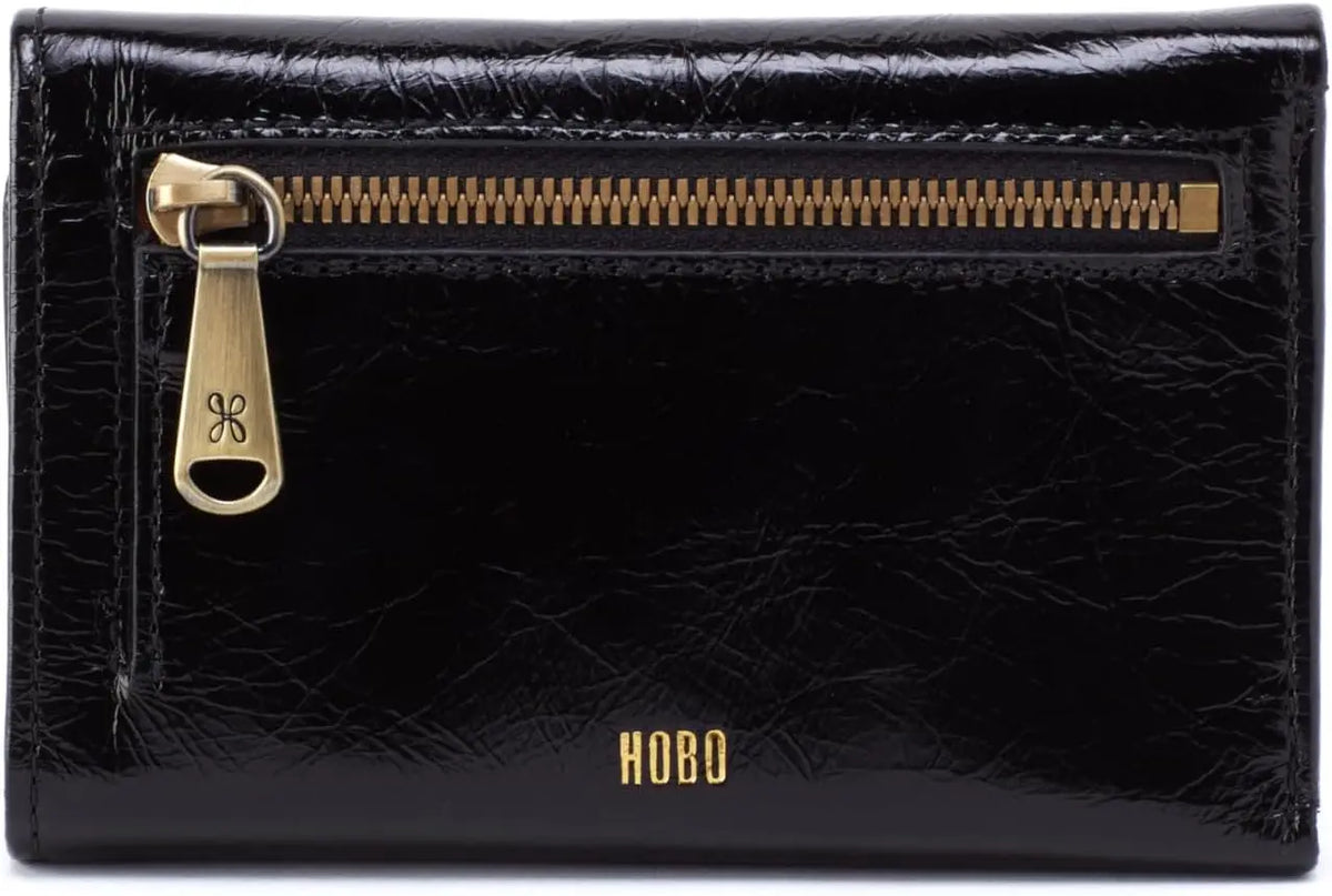 Women's Trifold Leather Wallet with Snap Closure, Compact and Stylish for Daily Use