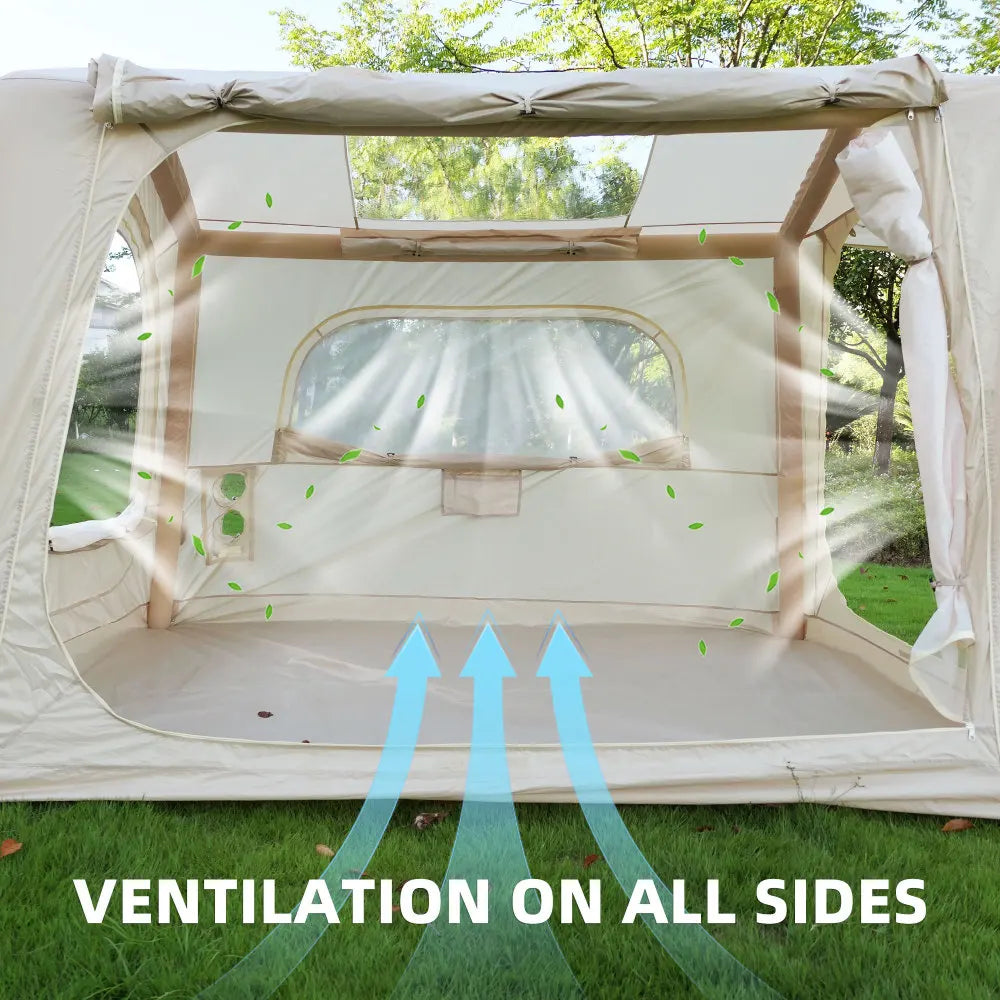 Inflatable SUV Camping Tent Easy Setup 4 Season Waterproof Oxford Glamping 4/6/8 Person
