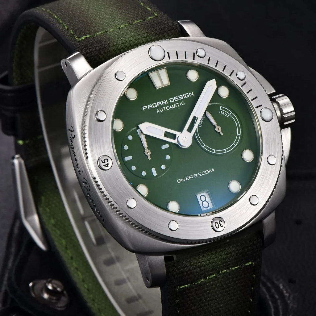 PAGANI DESIGN Luxury Diving Machinery Fully Automatic Men's Watch Stainless Steel Luminous Sapphire Glass Men's Sports Watch