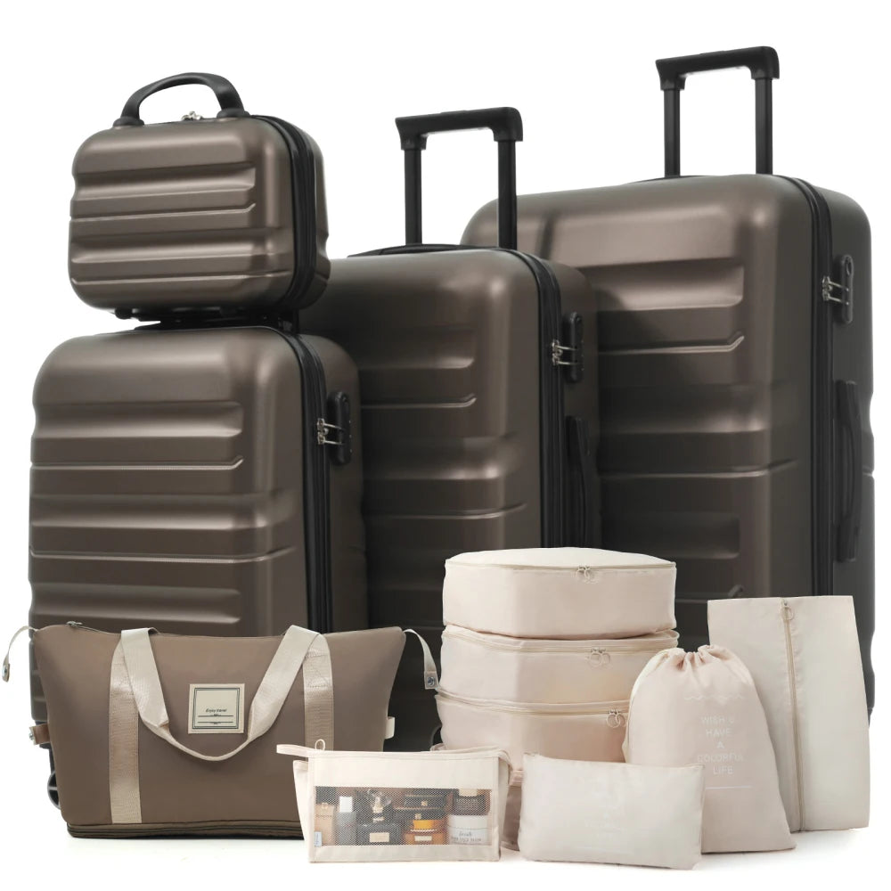 Hardshell Luggage Set - Lightweight & Durable Suitcases with Dual Spinner Wheels Carry-On & Check-In Sizes for Travel & Business