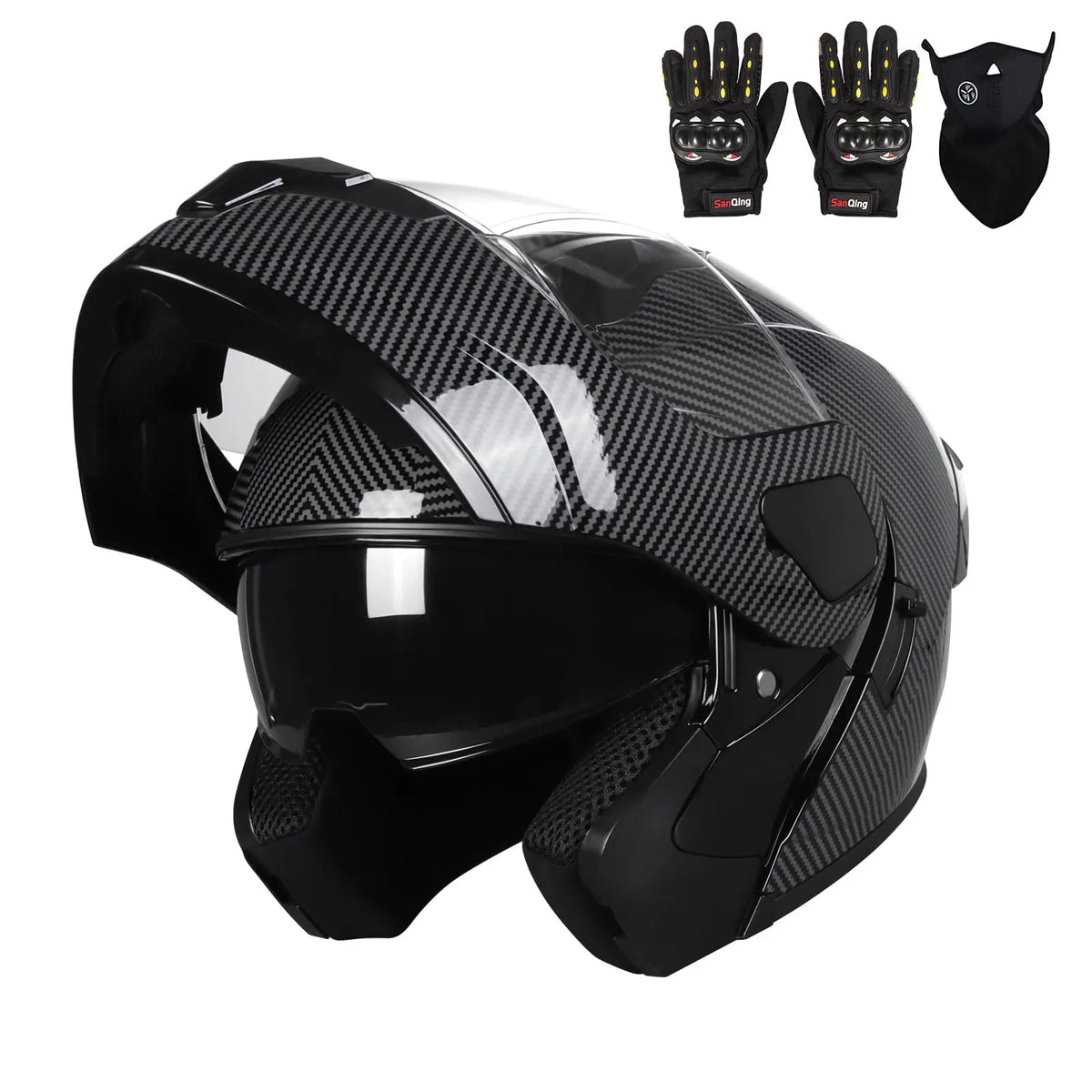 Helmets Motorcycles Full Helmet Dual Lenses Facelifted Helmets All Season Universal Summer Cycling Half Helmets Portable Fashion