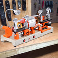 Key Duplicator Machine, 110V Double Head Manual Key Cutter Tool, Accurate House Door Car Locksmith Tools for Cutting Metal