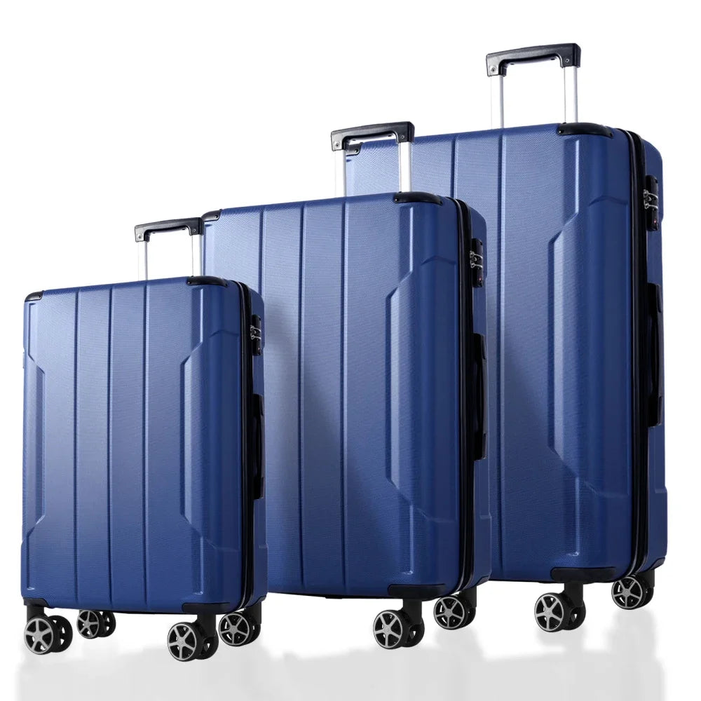 Luggage Sets 3 Piece, Expandable Hard shell ABS Suitcases with Double Spinner, Travel luggage Set with TSA Lock (20/24/28inch)