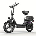 Rated Power 500w (peak 740w)Adult Electric Scooter And Electric Bike, With Seat, 48V 10-15Ah Lithium Battery, Range Up To 10-35