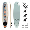 Billabong 7ft/8ft Soft Top Foam Surfboard for Beginner Adults and Lightweight Shortboard in Blue Durable Stable and Easy to Rid