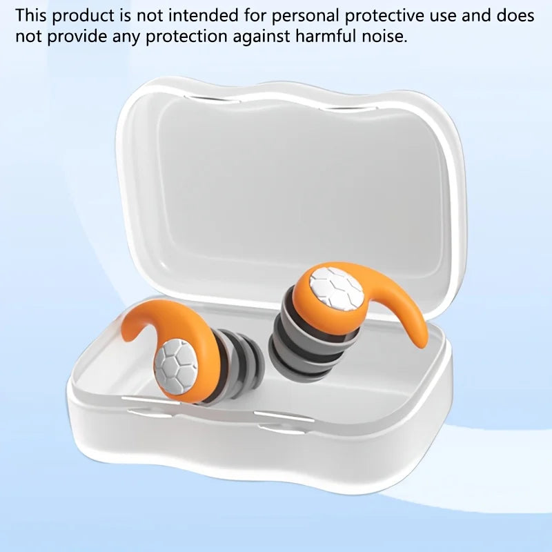 silicone swimming soft earplugs, waterproof earplugs for surfing and water sports, swimming accessory storage box, reu