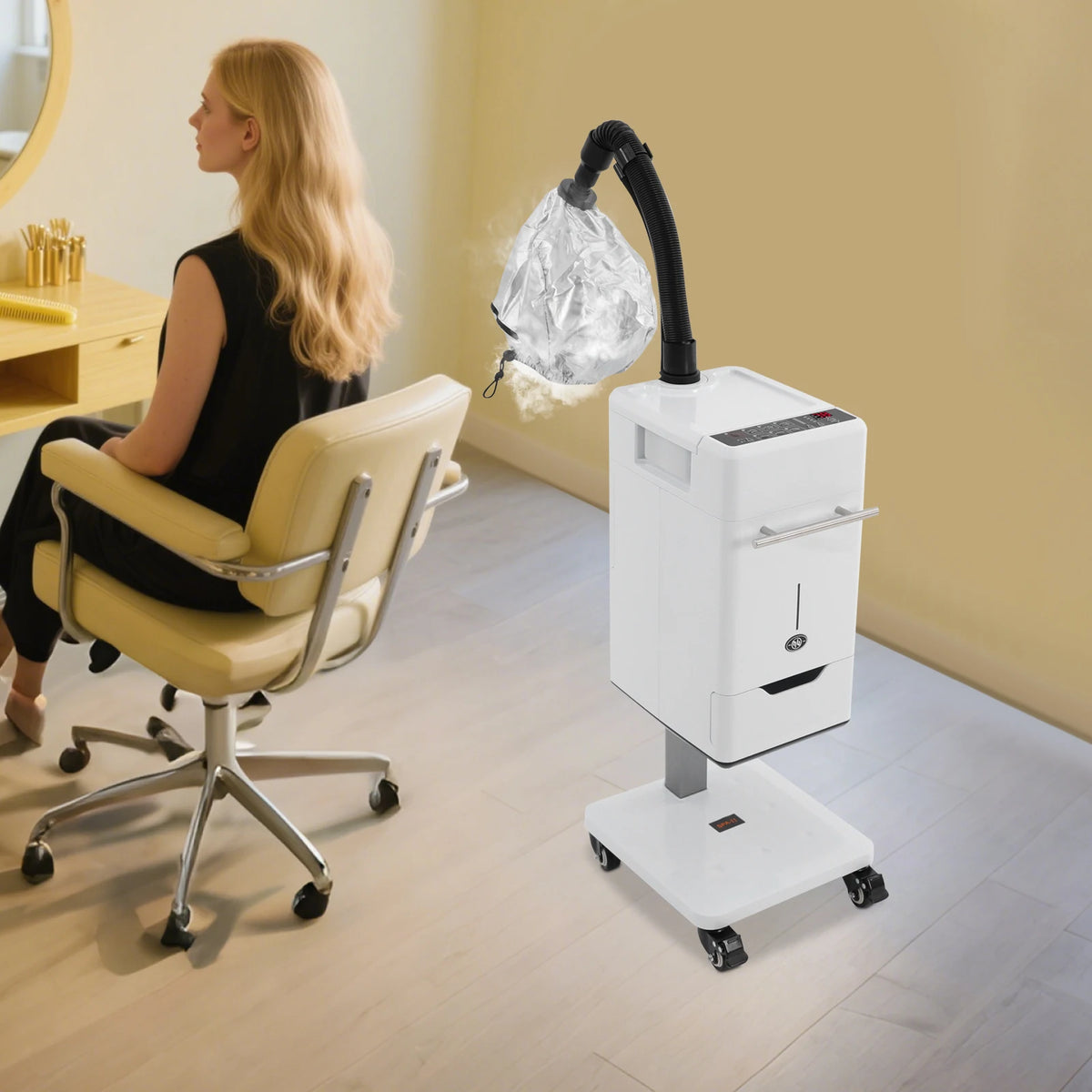Nano Hair Steamer Machine,Multifunctional Hair Dyeing Machine,Nano Hair Steamer Machine with Wheels,Barber Stores,Beauty Salons