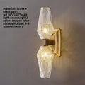 Post modern light luxury crystal all copper wall lamp corridor living room background wall creative design bedroom bedside lamp