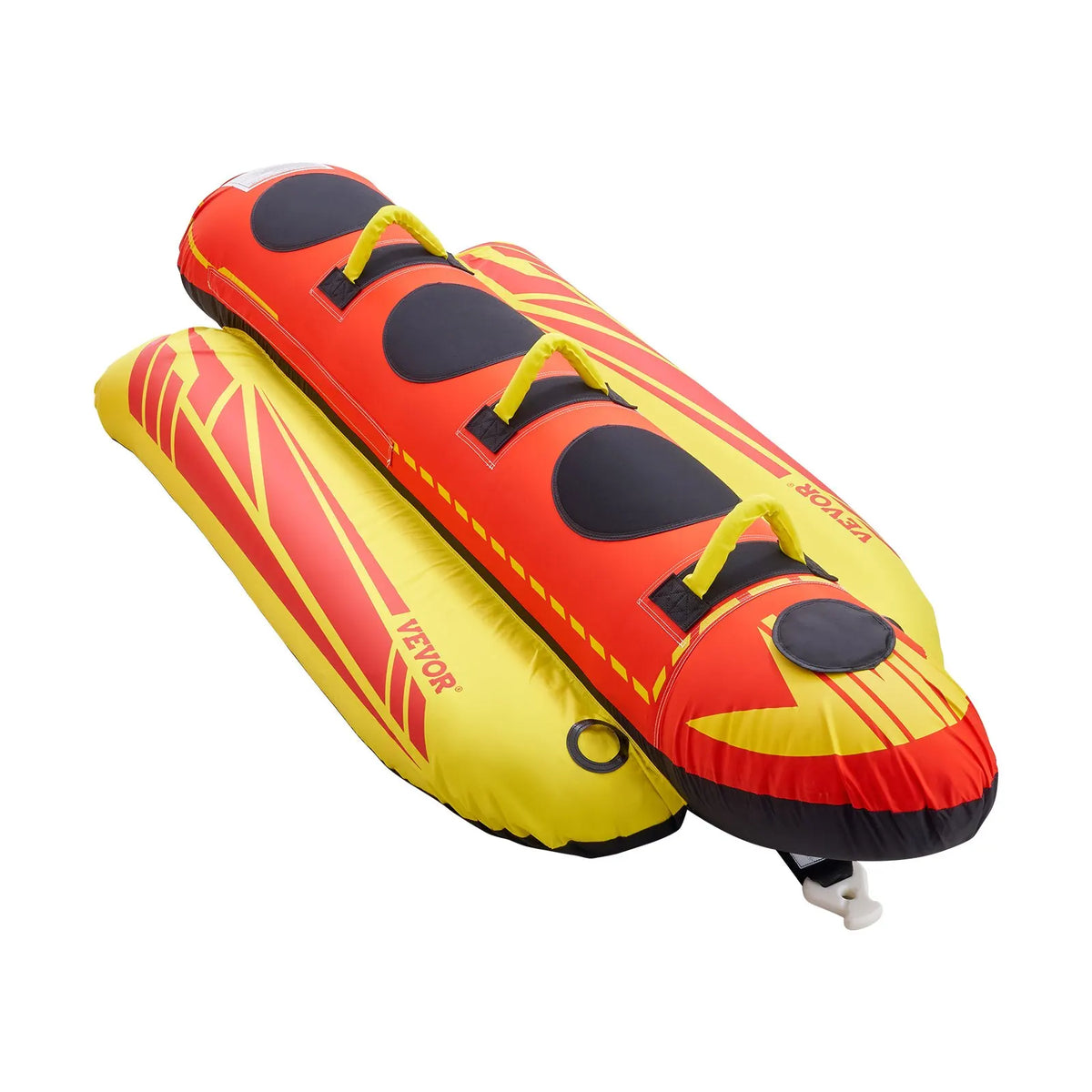 Towable Tubes For Boating, 1-3 Riders Inflatable Boat Tubes And Towables, 510lbs Capacity Hot Dog Water Sport Tube For Boat To