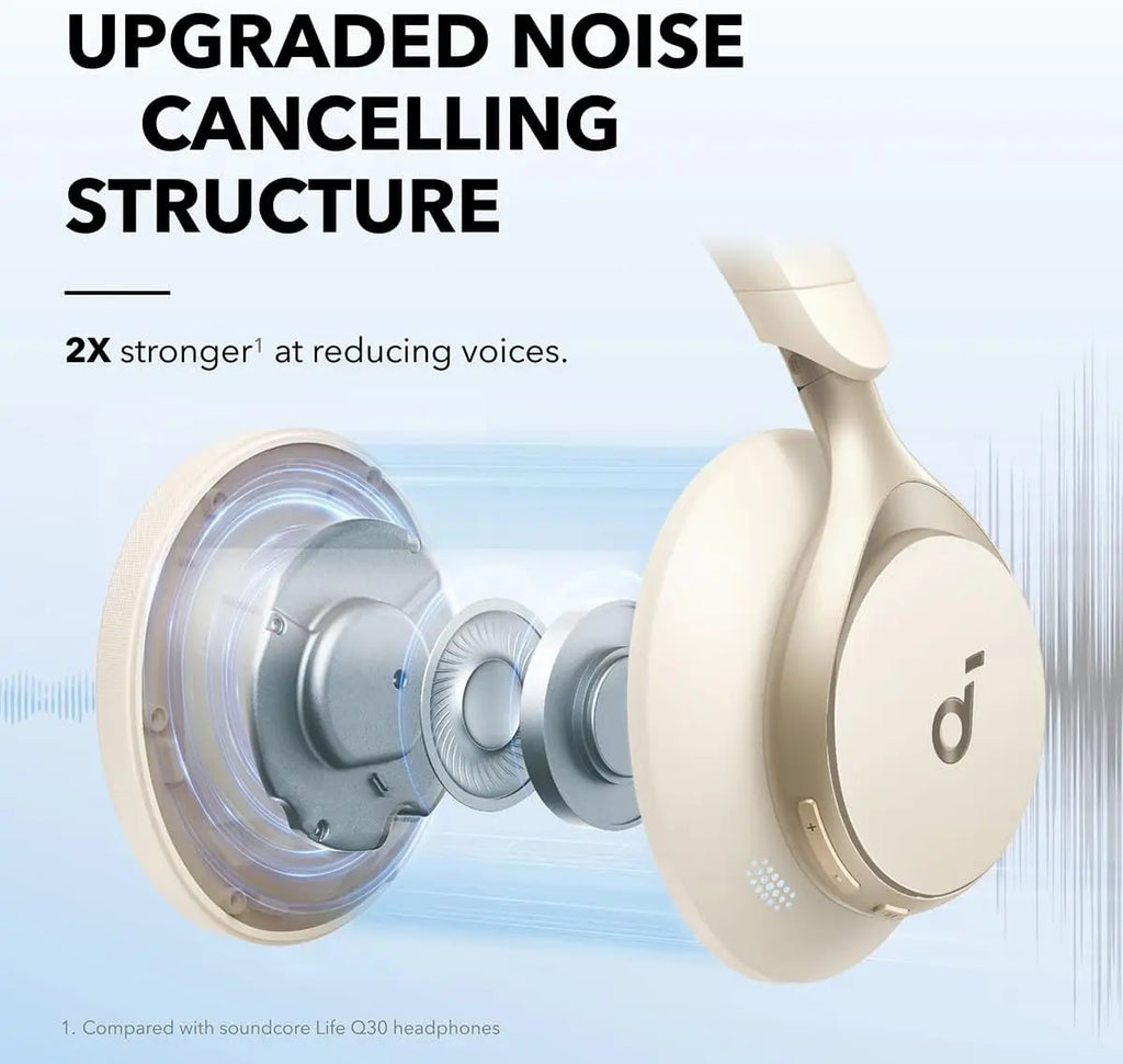 Space One Active Noise Cancelling Headphones: 40H ANC Playtime, App Control, LDAC Hi-Res Audio, Bluetooth 5.3