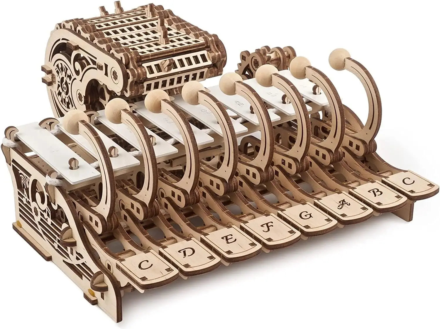 3D Wooden Mechanical Puzzle for Adults and Kids - Musical Instrument Model Kit, Brain Teaser Hobby Set
