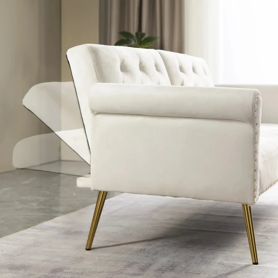 71 inches Convertible Futon Sofa Bed,Modern Reclining Futon Loveseat Couch Sleeper Sofa 2 Pillows Sleeper Sofa for Living Room