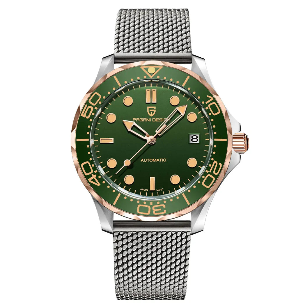 PAGANI DESIGN 2026 New 007 Mechanical Watches Men Retro Luxury Automatic Watch For Men AR Sapphire crystal Waterproof Clock Man