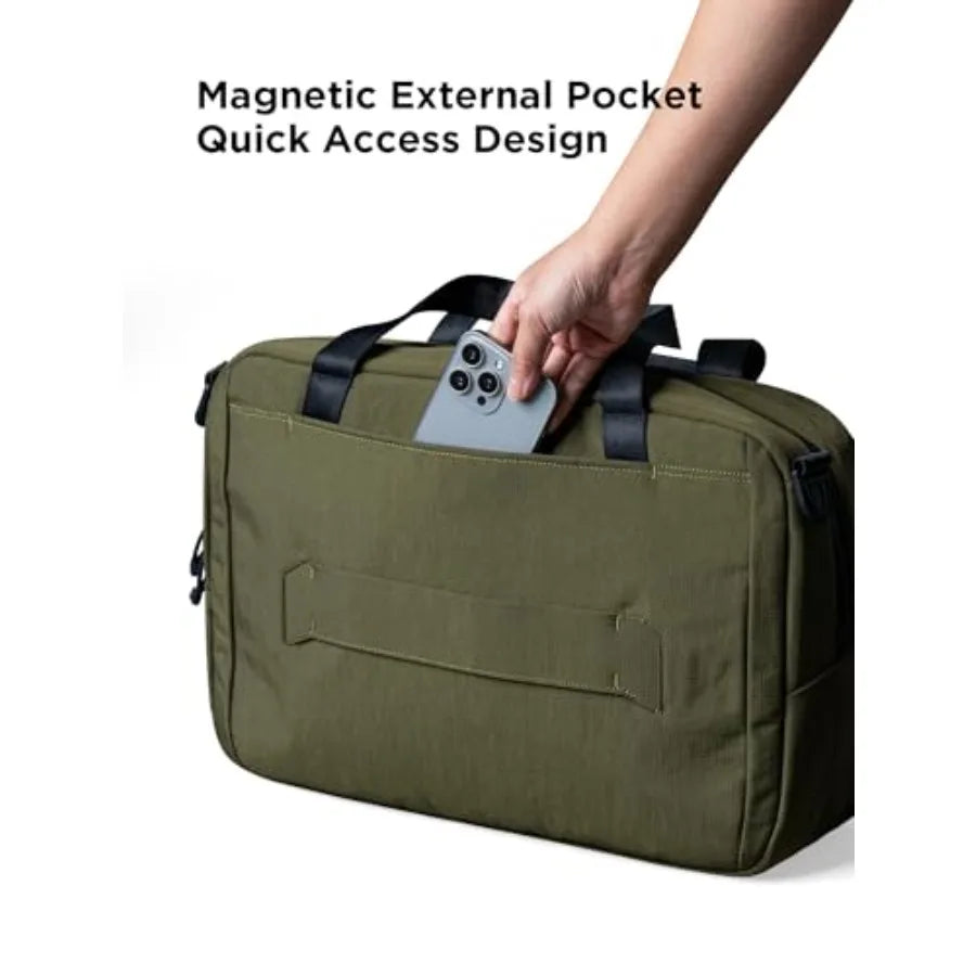 Bravo Brief - 16 Inch Laptop Briefcase Business Shoulder Bag with Weatherproof Messenger Bag for Men Work Travel