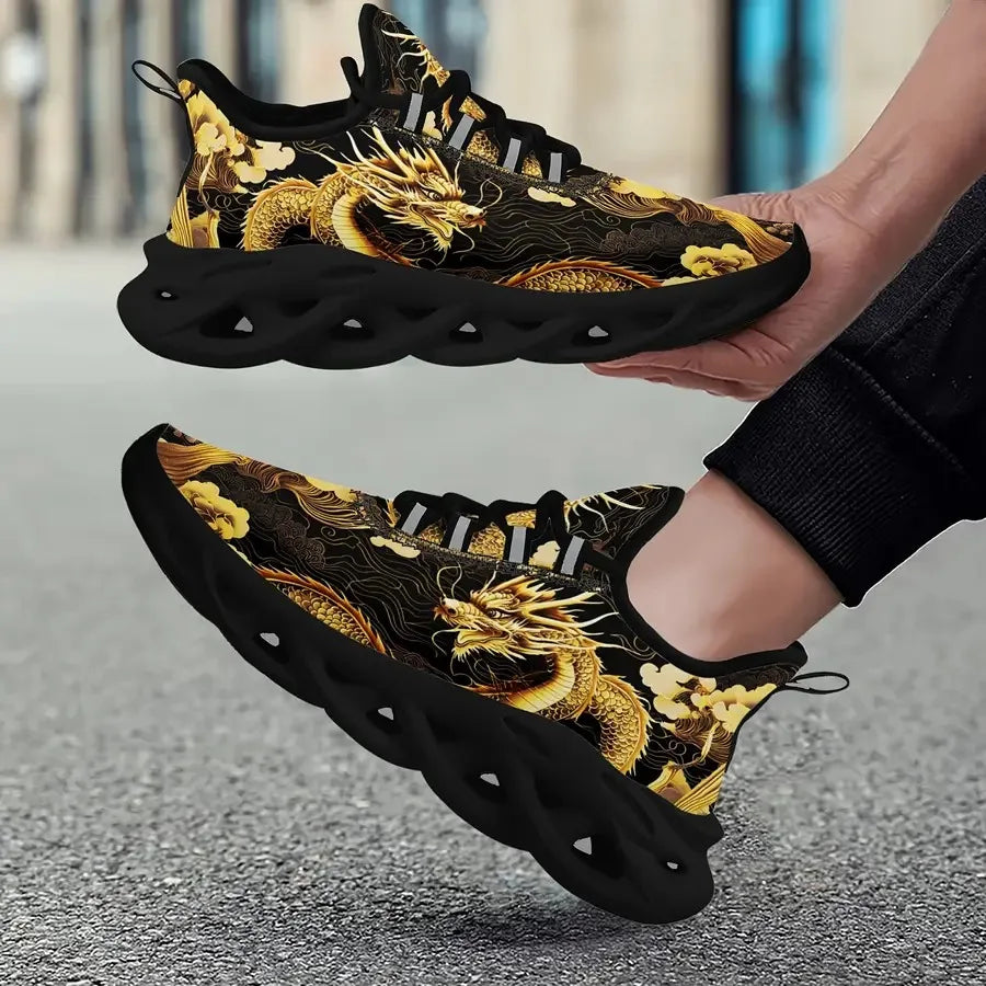 Themed Sneakers Breathable and Lightweight Low-top Lace-up Shoes Suitable Running and Hiking Cartoon Pattern All-season Street