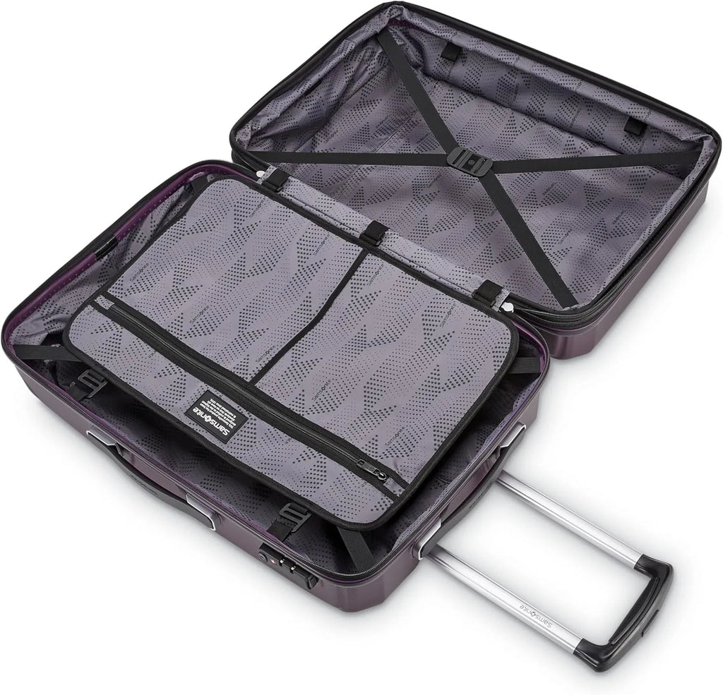 Winfield 3 DLX Hardside Expandable Luggage with Spinners 2PC Set Plum