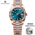 2025 New PAGANI DESIGN Men's Watches DD40 Rose Gold Automatic Watch Man Mechanical Wristwatches Luxury AR Sapphire Mirror Gifts