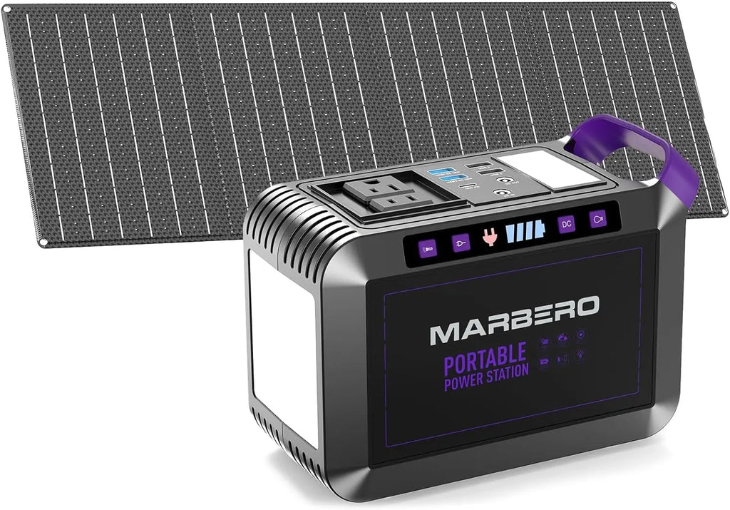 172Wh Portable Solar Power Station with 40W Panel, 200W Output for Camping, Outdoor, Hiking, Fishing & Emergency Use