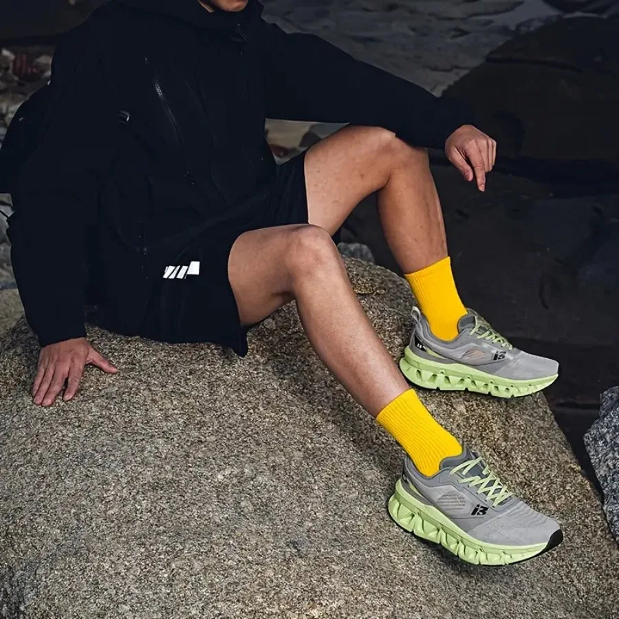 Men'S Sneakers Road Running Shoes Outdoor Trail Running Shoes Non-Slip Wear-Resistant Mesh Breathable Lightweight Hiking Shoes