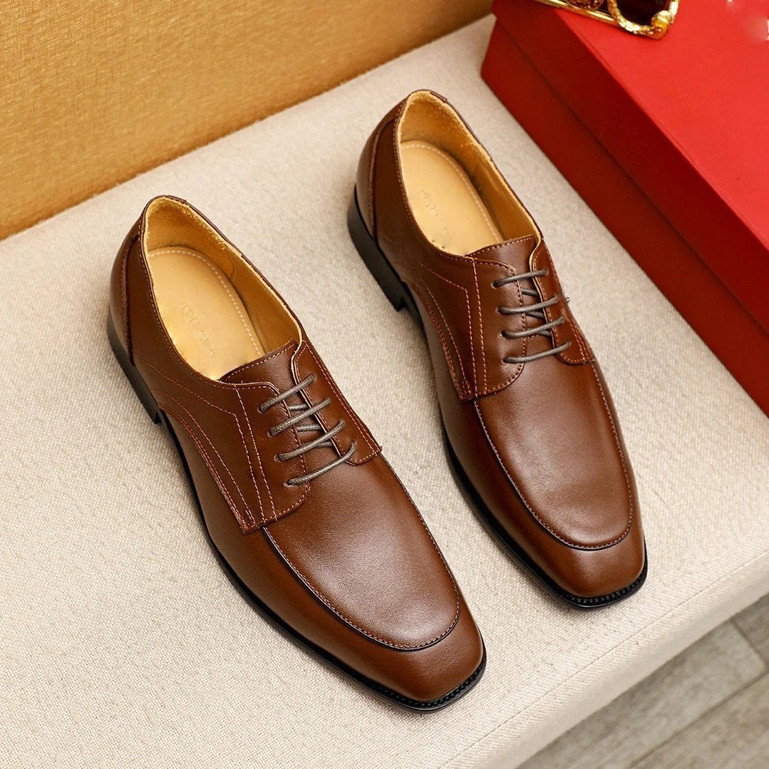 Mens Dress Shoes Genuine Leather Shoes for Men Luxury Brands  Social  Trend Loafers Slip
