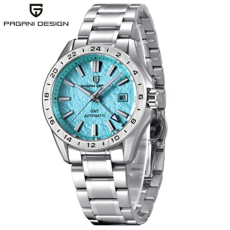 PAGANI DESIGN luxury New GMT Mens sports  Mechanical Watches 100M Waterproof Clock Sapphire Glass Automatic watches for man