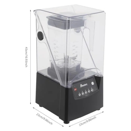 2600W Commercial Smoothie Machine for Kitchen with 0.48 Gallon Ccity 5 Time Settings 23000rpm Countertop Blender for Juices Sha