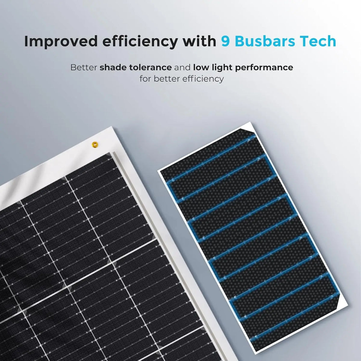 100 Watt 12V Monocrystalline Flexible Solar Panel for RV, Marine, Car, Van & Cabin Off-Grid Charging on Uneven Surfaces