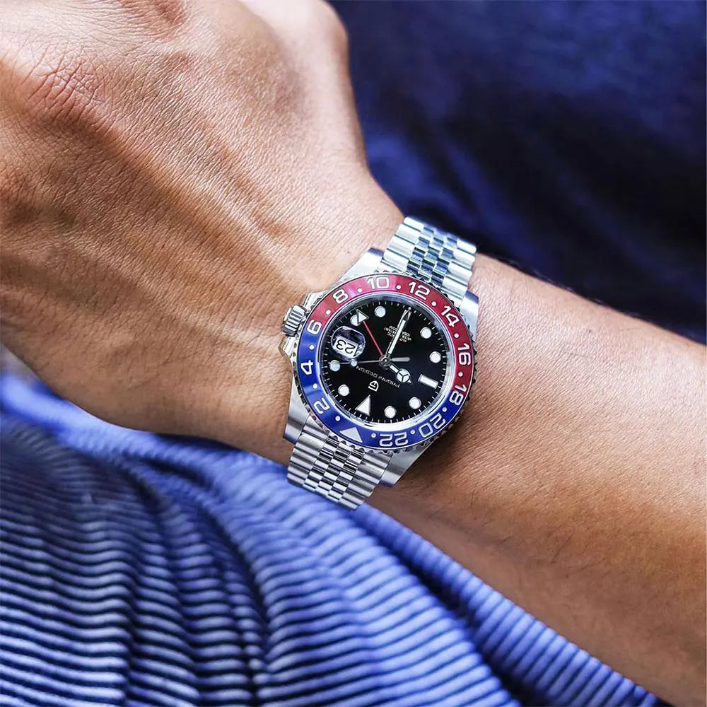 40mm GMT Men Watch PAGANI DESIGN Top Brand 1662 Mechanical Wristwatch Luxury Business 100M Waterproof Automatic Watches for Men