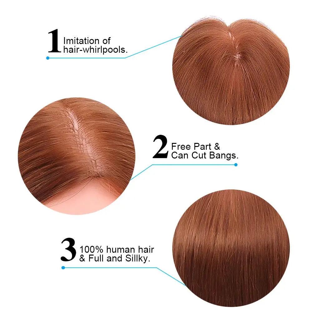 100%Real Hair Doll Head For Curling Straightening Dyeing Braiding Hairdressing Dark Brown Mannequin Head Training Head Kit 2028