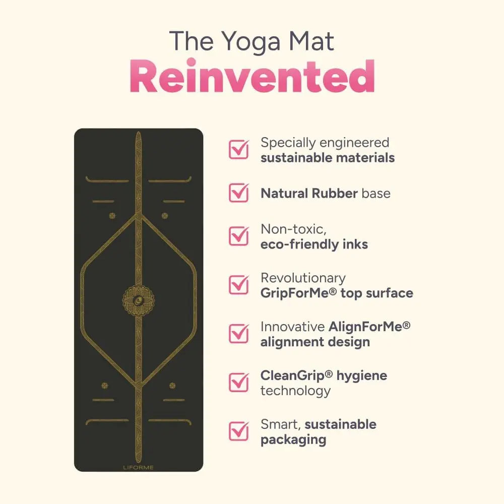 Printed TPE Yoga Mat in Various Colors, for Yoga - Patented Alignment, Non-Slip, Eco-friendly & Sweat-resistant